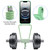 iPhone 17e / 16e Integrated Card Bag Solid Color Liquid Silicone Phone Case with Lanyard - Green