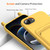 iPhone 17e / 16e Integrated Card Bag Solid Color Liquid Silicone Phone Case with Lanyard - Yellow