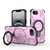 iPhone 17e / 16e J-20 Solid Color MagSafe Magnetic TPU+PC Phone Case - Pink