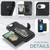 iPhone 17e / 16e JEEHOOD J01 Retro Magnetic Detachable Wallet Phone Case - Black