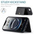 iPhone 17e / 16e JEEHOOD J01 Retro Magnetic Detachable Wallet Phone Case - Black