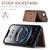 iPhone 17e / 16e JEEHOOD J01 Retro Magnetic Detachable Wallet Phone Case - Brown