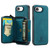 iPhone 17e / 16e JEEHOOD J02 Magnetic Zipper Horizontal Flip Leather Phone Case - Blue
