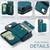 iPhone 17e / 16e JEEHOOD J02 Magnetic Zipper Horizontal Flip Leather Phone Case - Blue