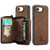 iPhone 17e / 16e JEEHOOD J02 Magnetic Zipper Horizontal Flip Leather Phone Case - Brown