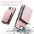 iPhone 17e / 16e JEEHOOD J02 Magnetic Zipper Horizontal Flip Leather Phone Case - Pink
