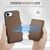 iPhone 17e / 16e JEEHOOD J05 Business Magnetic Style RFID Leather Phone Case - Brown