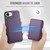iPhone 17e / 16e JEEHOOD J05 Business Magnetic Style RFID Leather Phone Case - Purple