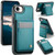 iPhone 17e / 16e JEEHOOD J06 British Style RFID MagSafe Card Bag PU Phone Case - Green