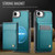 iPhone 17e / 16e JEEHOOD J06 British Style RFID MagSafe Card Bag PU Phone Case - Green