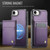 iPhone 17e / 16e JEEHOOD J06 British Style RFID MagSafe Card Bag PU Phone Case - Purple