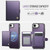 iPhone 17e / 16e JEEHOOD J09 Buckle Card Bag MagSafe Magnetic Style RFID Leather Phone Case - Purple
