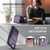 iPhone 17e / 16e JEEHOOD J09 Buckle Card Bag MagSafe Magnetic Style RFID Leather Phone Case - Purple