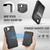 iPhone 17e / 16e JEEHOOD J10 Flip Card Bag MagSafe Split RFID Leather Phone Case - Black