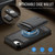 iPhone 17e / 16e JEEHOOD J10 Flip Card Bag MagSafe Split RFID Leather Phone Case - Black