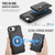 iPhone 17e / 16e JEEHOOD J12 Exquisite RFID MagSafe Zipper Card Bag Phone Case - Black