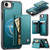 iPhone 17e / 16e JEEHOOD J12 Exquisite RFID MagSafe Zipper Card Bag Phone Case - Green