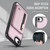 iPhone 17e / 16e JEEHOOD J12 Exquisite RFID MagSafe Zipper Card Bag Phone Case - Pink
