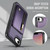 iPhone 17e / 16e JEEHOOD J12 Exquisite RFID MagSafe Zipper Card Bag Phone Case - Purple
