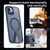 iPhone 17e / 16e kalebol Honeycomb Cooling MagSafe Holder Phone Case - Blue