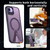 iPhone 17e / 16e kalebol Honeycomb Cooling MagSafe Holder Phone Case - Purple