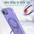 iPhone 17e / 16e kalebol MagSafe Metal Ring Holder Phone Case - Light Purple
