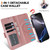 iPhone 17e / 16e Kalebol Strong Magnetic MagSafe Ring 2 In 1 Split Leather Phone Case - Rose Gold
