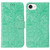 iPhone 17e / 16e Lace Flower Embossing Flip Leather Phone Case - Green