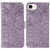 iPhone 17e / 16e Lace Flower Embossing Flip Leather Phone Case - Purple