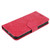 iPhone 17e / 16e Lace Flower Embossing Flip Leather Phone Case - Red
