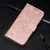 iPhone 17e / 16e Lace Flower Embossing Flip Leather Phone Case - Rose Gold