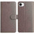 iPhone 17e / 16e Lambskin 8-card Slot Leather Phone Case - Grey