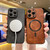 iPhone 17e / 16e Lambskin Faux Leather Magnetic Phone Case - Light Brown