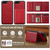 iPhone 17e / 16e LC.IMEEKE L5 Series Detachable RFID Card Bag Magsafe Phone Case - Red