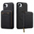 iPhone 17e / 16e LC.IMEEKE L6 Series Zipper Card Bag MagSafe Magnetic Phone Case - Black