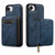 iPhone 17e / 16e LC.IMEEKE L6 Series Zipper Card Bag MagSafe Magnetic Phone Case - Blue