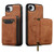 iPhone 17e / 16e LC.IMEEKE L6 Series Zipper Card Bag MagSafe Magnetic Phone Case - Brown