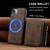 iPhone 17e / 16e LC.IMEEKE L6 Series Zipper Card Bag MagSafe Magnetic Phone Case - Coffee