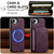iPhone 17e / 16e LC.IMEEKE L6 Series Zipper Card Bag MagSafe Magnetic Phone Case - Purple