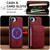 iPhone 17e / 16e LC.IMEEKE L6 Series Zipper Card Bag MagSafe Magnetic Phone Case - Red