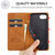iPhone 17e / 16e LC.IMEEKE Strong Magnetism Microfiber Leather Phone Case - Brown