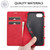 iPhone 17e / 16e LC.IMEEKE Strong Magnetism Microfiber Leather Phone Case - Red