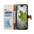 iPhone 17e / 16e Leaf Buckle Zipper Wallet Leather Phone Case with Strap - off-white
