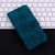 iPhone 17e / 16e Lily Embossed Leather Phone Case - Dark Blue