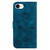 iPhone 17e / 16e Lily Embossed Leather Phone Case - Dark Blue
