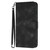 iPhone 17e / 16e Line Pattern Skin Feel Leather Phone Case - Black