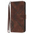 iPhone 17e / 16e Line Pattern Skin Feel Leather Phone Case - Coffee