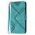 iPhone 17e / 16e Line Pattern Skin Feel Leather Phone Case - Light Blue