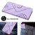 iPhone 17e / 16e Line Pattern Skin Feel Leather Phone Case - Light Purple
