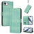 iPhone 17e / 16e Line Splicing Buckle Retro Leather Phone Case - Mint Green